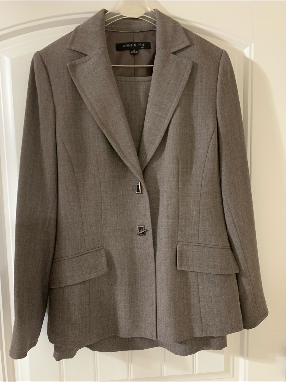 Anne Klein Taupe Women's Blazer and Skirt Set